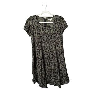 Urban Outfitters Silence + Noise Dress Womens Small Green Black Cap Sleeve Shift